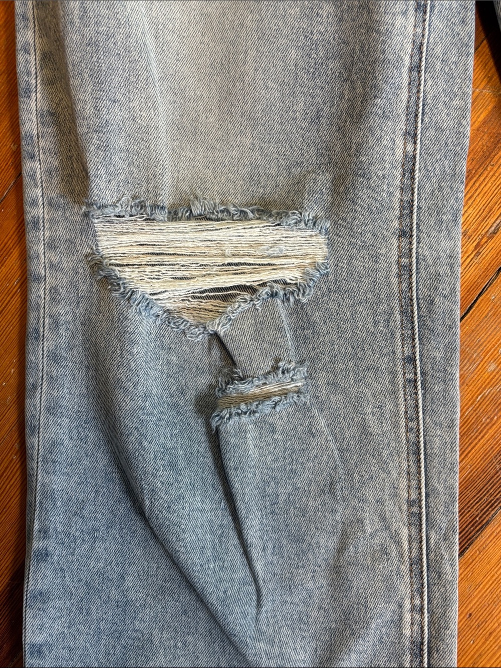 VERVET - Light Blue Wide Leg Distressed Jeans - Size 26 - Picture 5 of 9